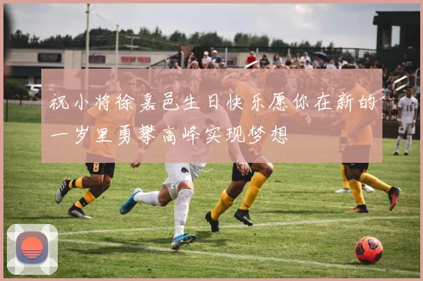 祝小将徐嘉邑生日快乐愿你在新的一岁里勇攀高峰实现梦想